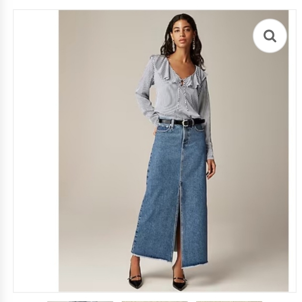 J. Crew Blue Denim Maxi Skirt